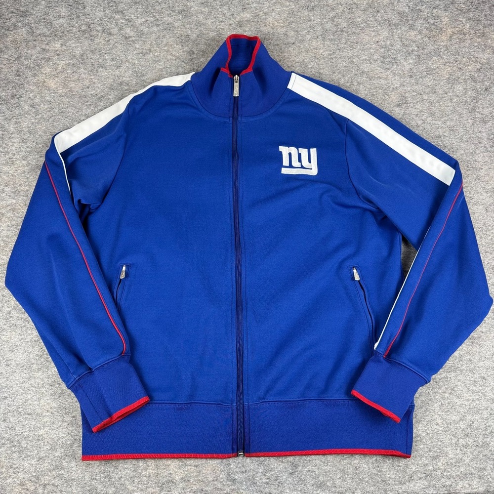 Nike On Field Apparel New York Giants Full Zip Jacket Blue Womens Large L
